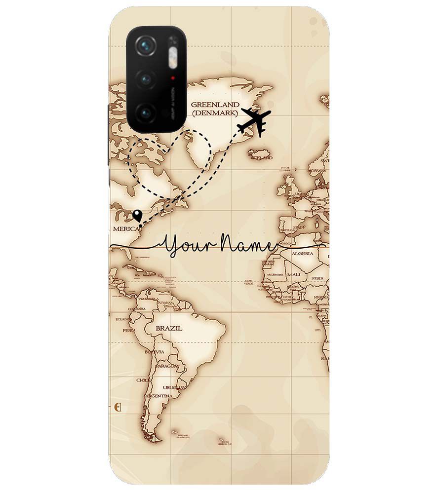 IK5003-World Map with Name Back Cover for Xiaomi Poco M3 Pro 5G