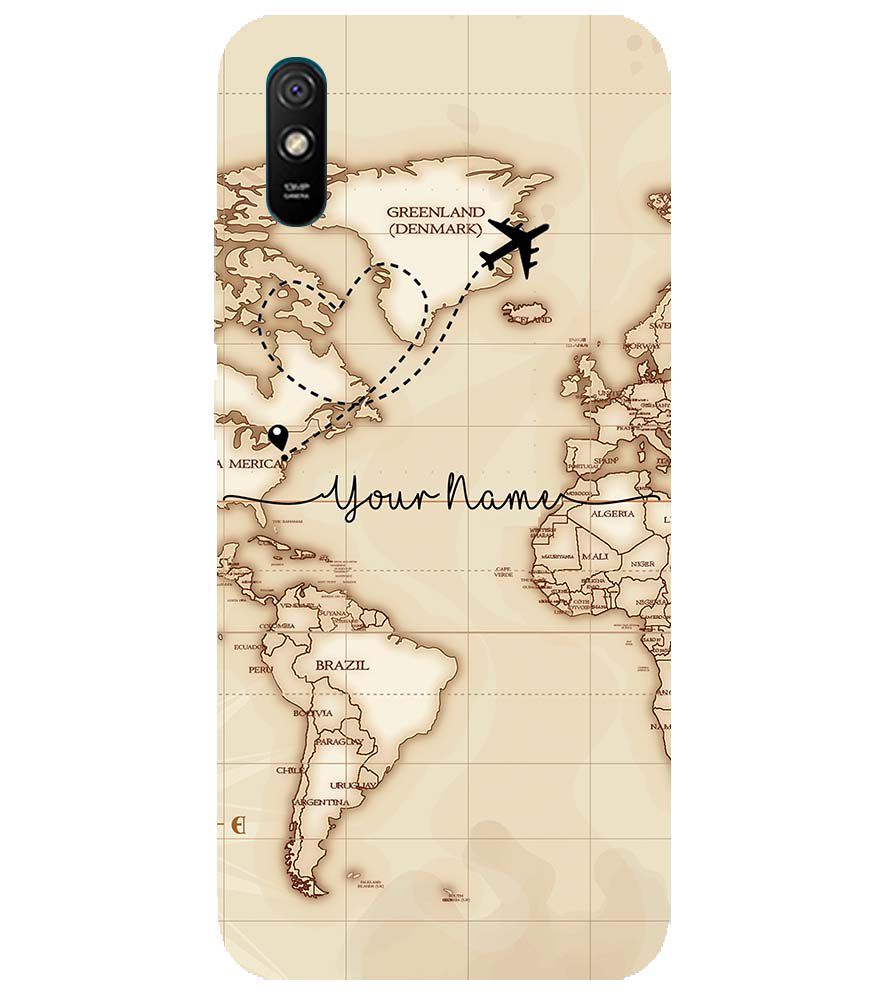 IK5003-World Map with Name Back Cover for Xiaomi Redmi 9i