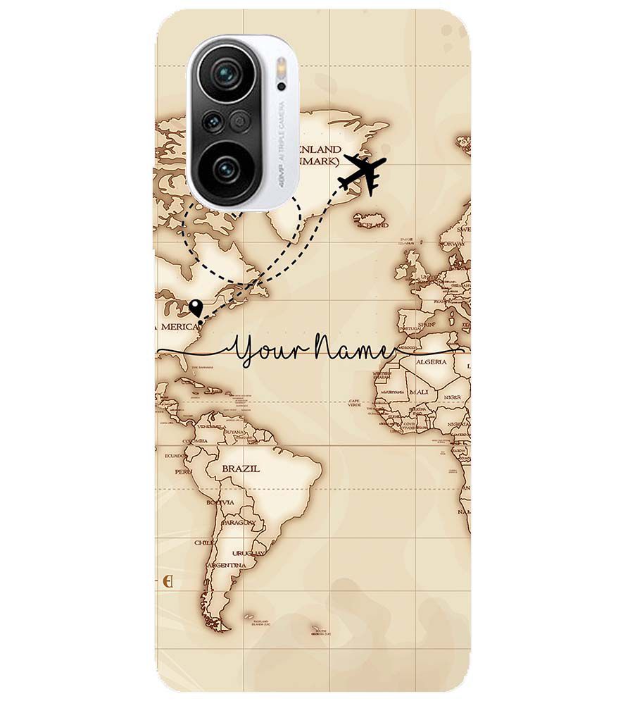 IK5003-World Map with Name Back Cover for Xiaomi Redmi K40