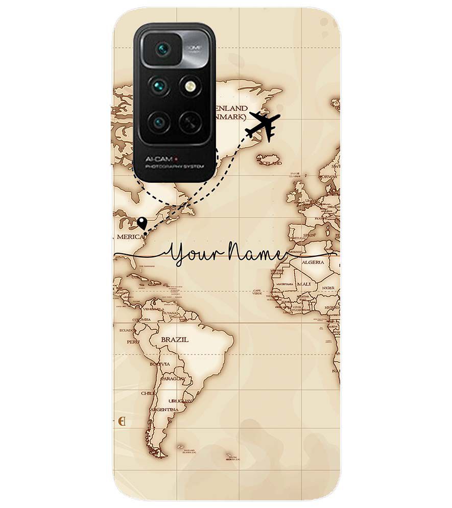 IK5003-World Map with Name Back Cover for Xiaomi Redmi Note 11 4G