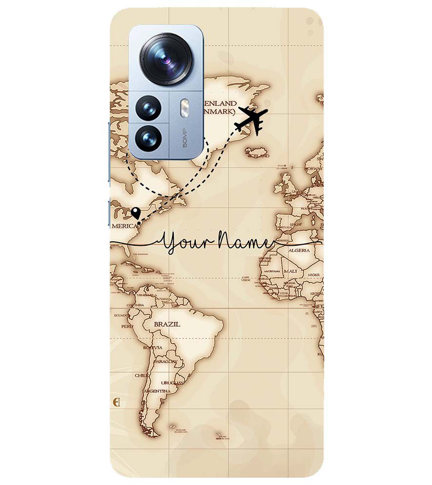 IK5003-World Map with Name Back Cover for Xiaomi Redmi Note 12 Pro