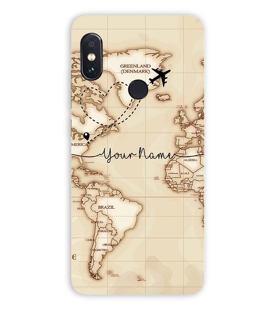 IK5003-World Map with Name Back Cover for Xiaomi Redmi Note 5 Pro