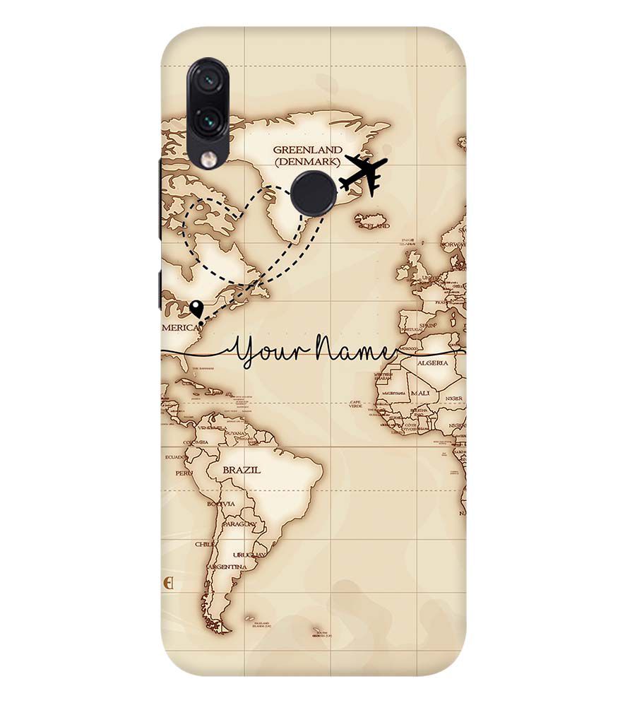 IK5003-World Map with Name Back Cover for Xiaomi Redmi Note 7