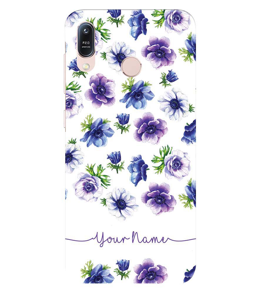 IK5005-Purple Flowers with Name Back Cover for Asus Zenfone Max (M1) ZB556KL