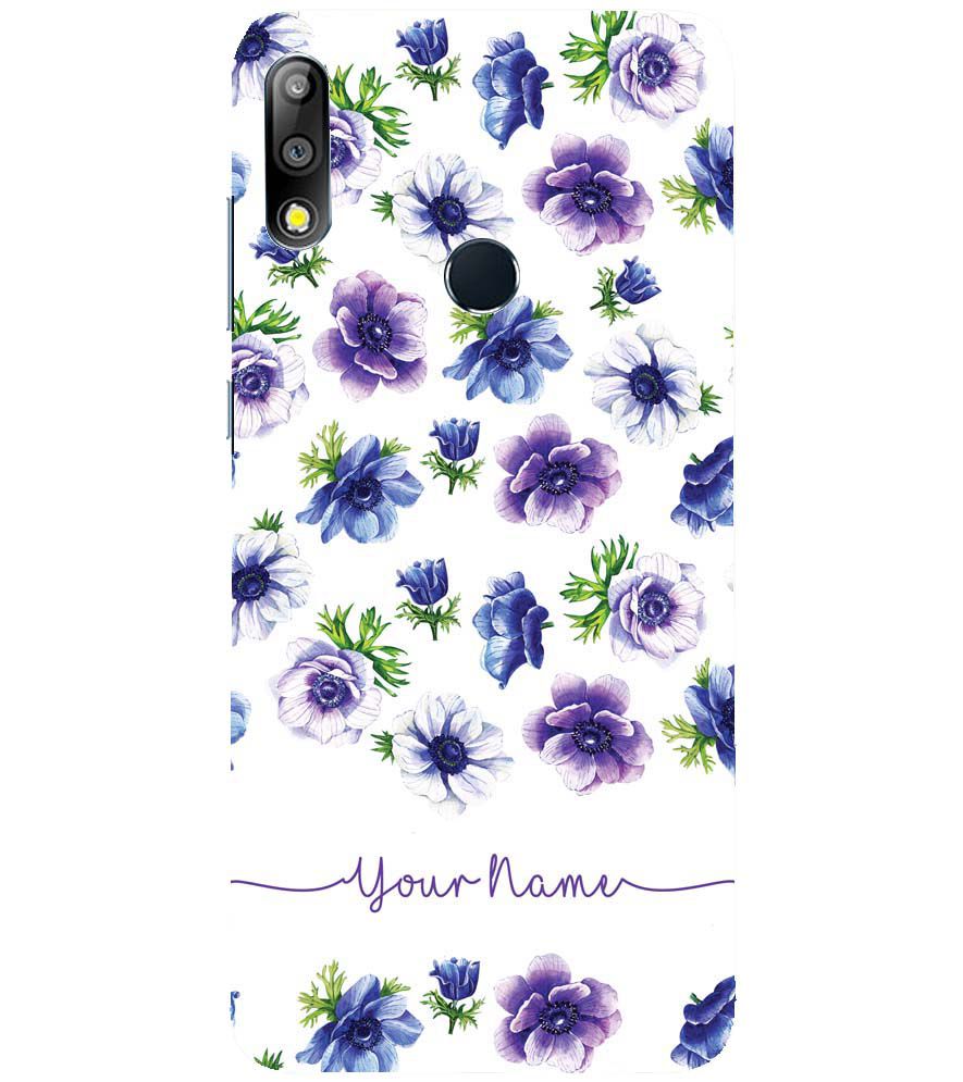 IK5005-Purple Flowers with Name Back Cover for Asus Zenfone Max Pro (M2) ZB631KL