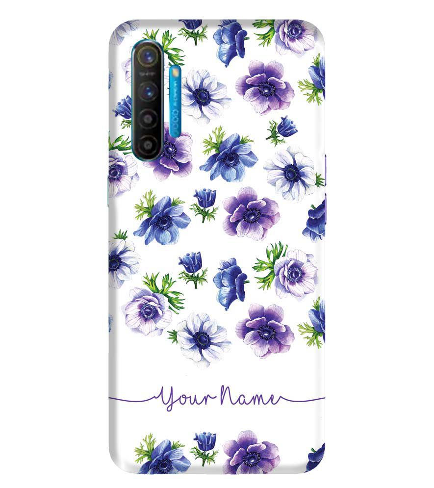 IK5005-Purple Flowers with Name Back Cover for Oppo K5