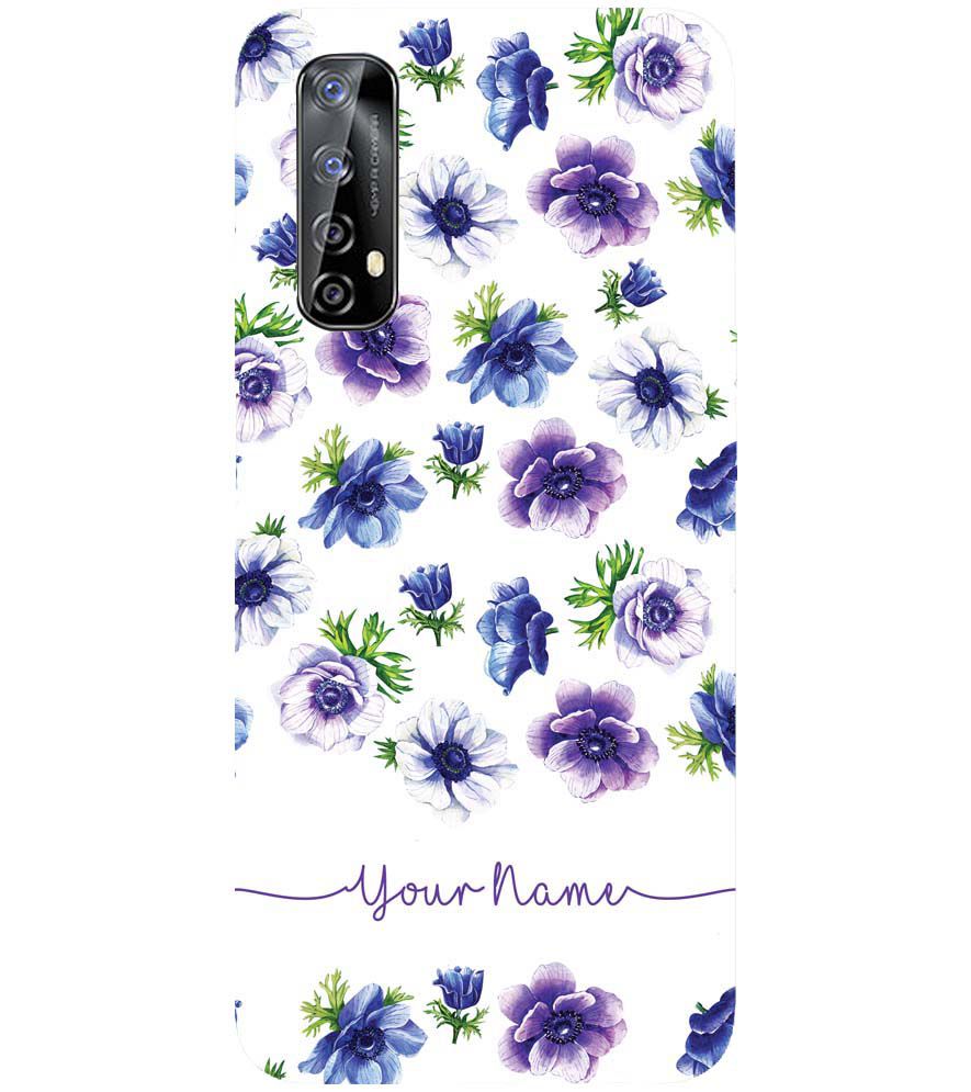 IK5005-Purple Flowers with Name Back Cover for Realme 7