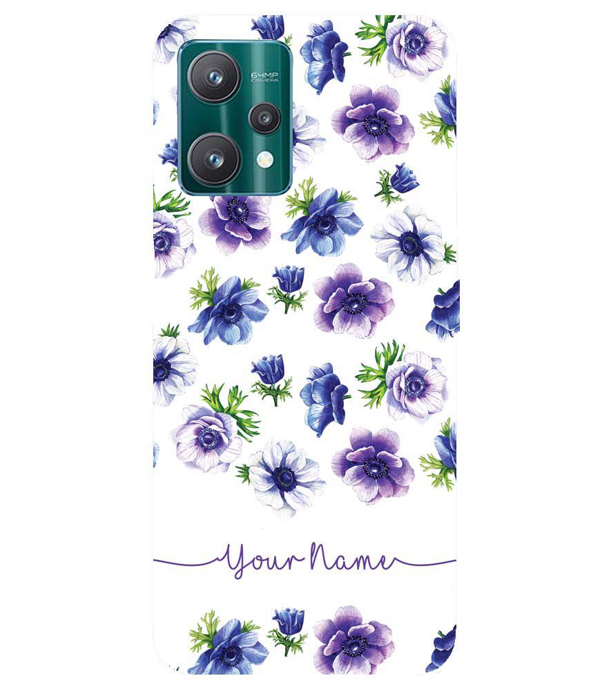 IK5005-Purple Flowers with Name Back Cover for Realme 9 Pro+