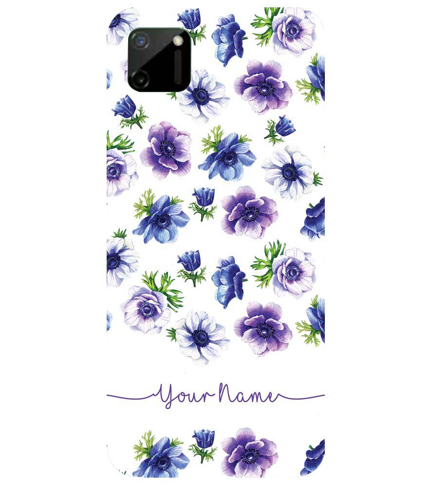 IK5005-Purple Flowers with Name Back Cover for Realme C11