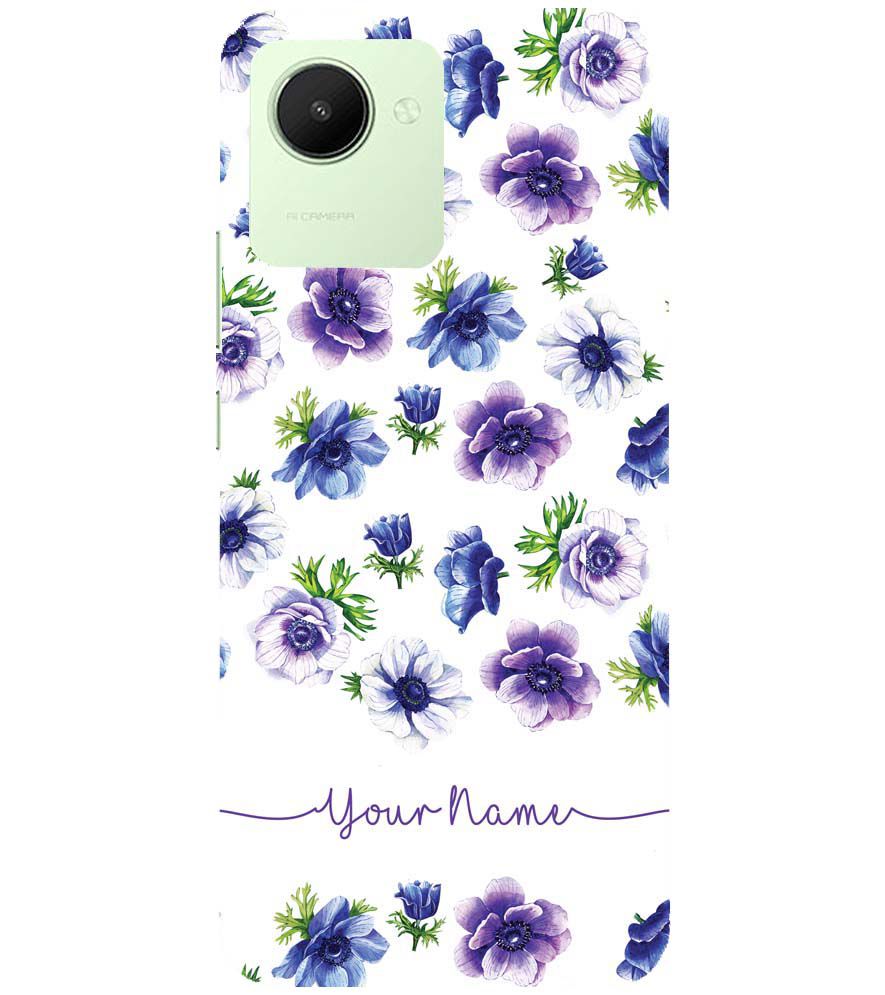 IK5005-Purple Flowers with Name Back Cover for Realme C30