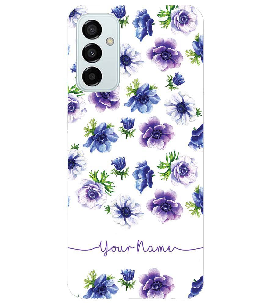 IK5005-Purple Flowers with Name Back Cover for Samsung Galaxy F23