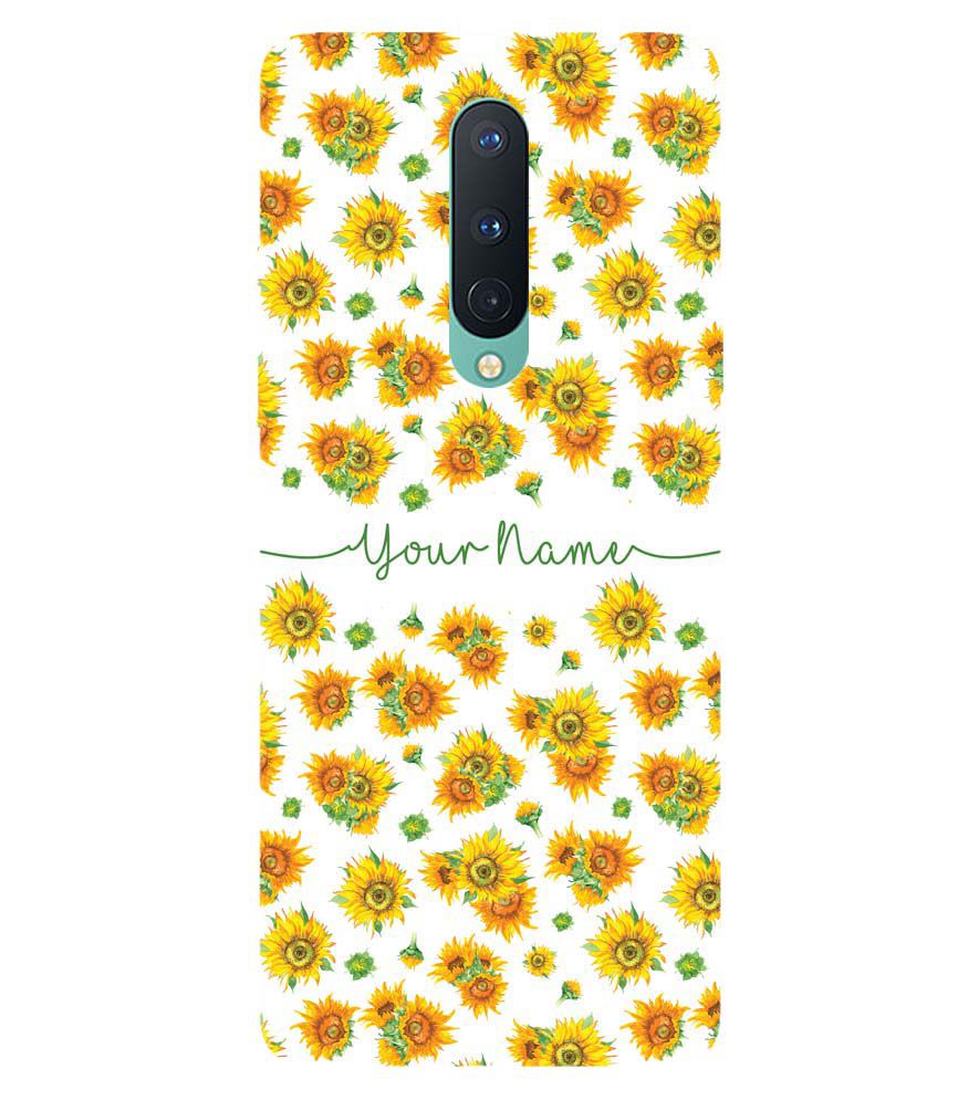 IK5006-Yellow Flowers with Name Back Cover for OnePlus 8