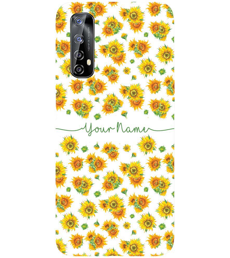 IK5006-Yellow Flowers with Name Back Cover for Realme 7