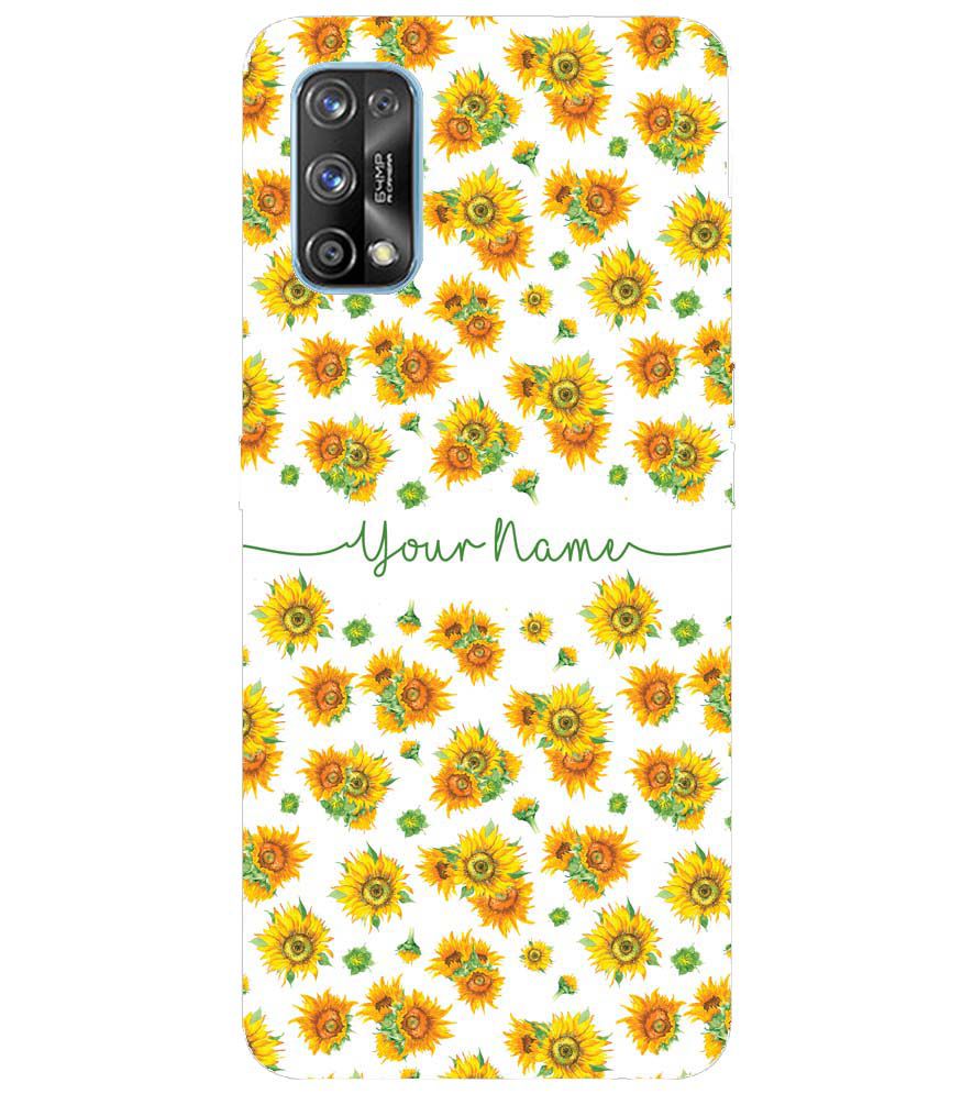 IK5006-Yellow Flowers with Name Back Cover for Realme 7 Pro