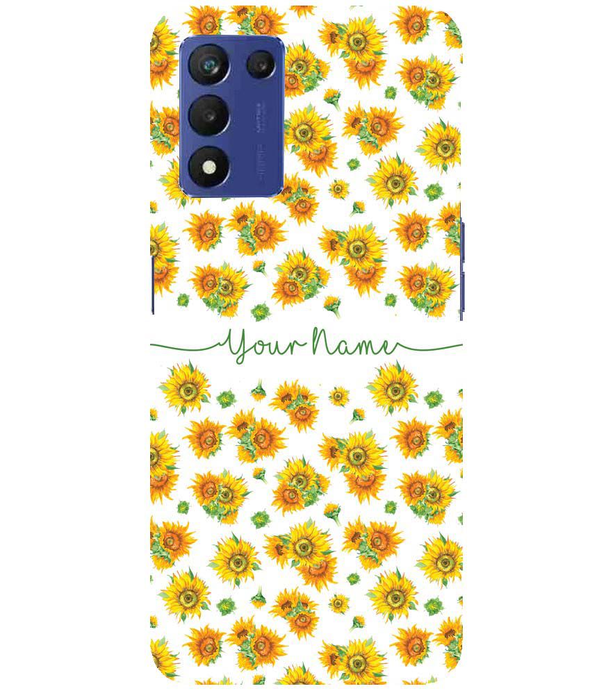 IK5006-Yellow Flowers with Name Back Cover for Realme 9 5G Speed