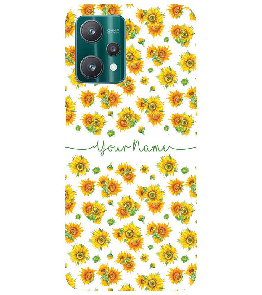 IK5006-Yellow Flowers with Name Back Cover for Realme 9 Pro