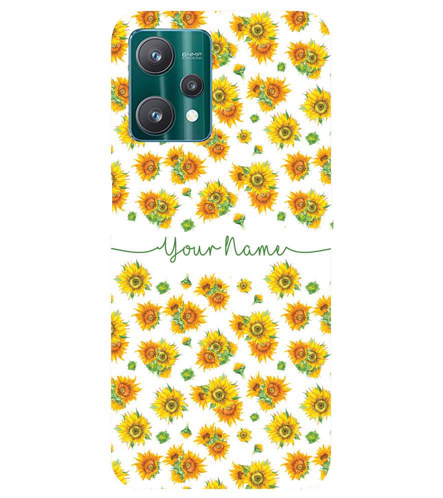 IK5006-Yellow Flowers with Name Back Cover for Realme 9 Pro+