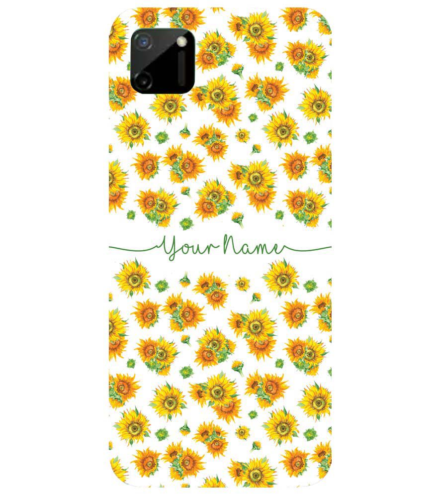 IK5006-Yellow Flowers with Name Back Cover for Realme C11