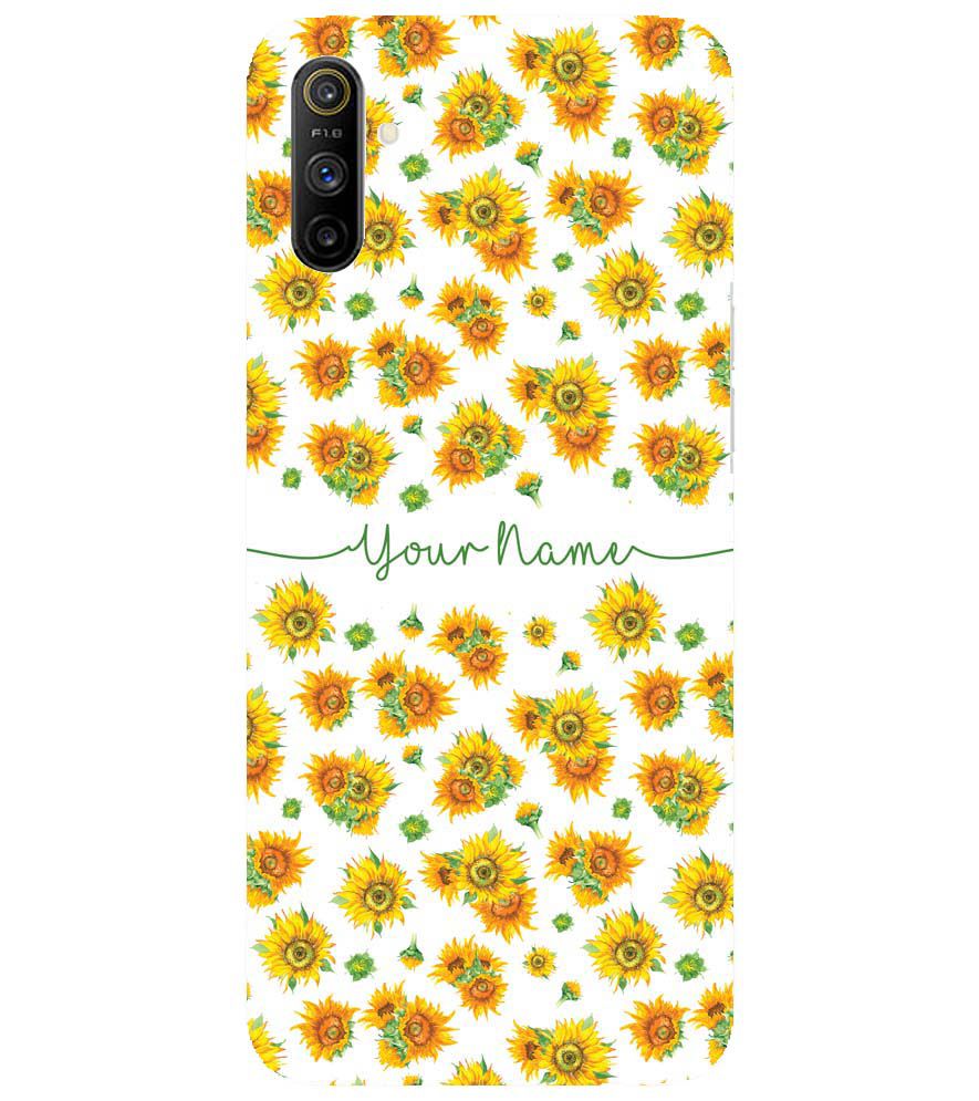 IK5006-Yellow Flowers with Name Back Cover for Realme Narzo 10A