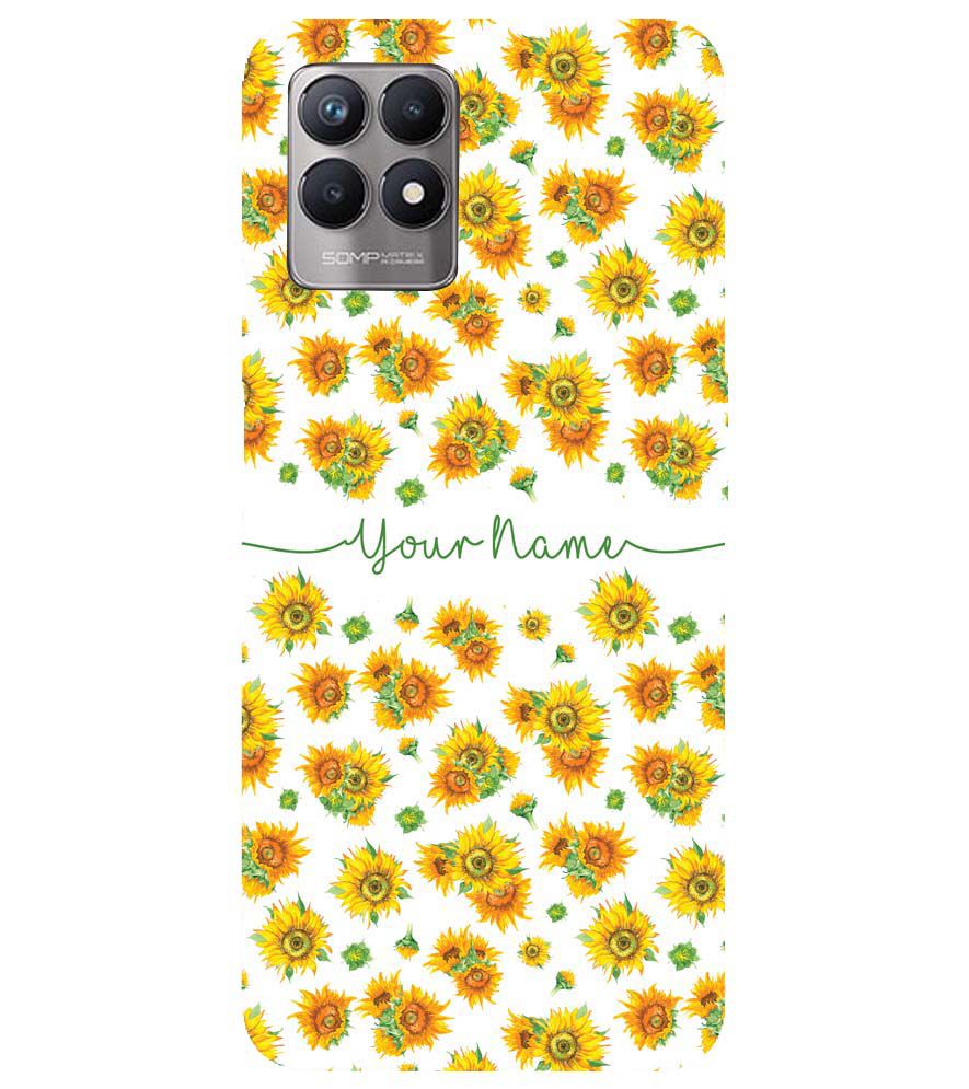 IK5006-Yellow Flowers with Name Back Cover for Realme Narzo 50