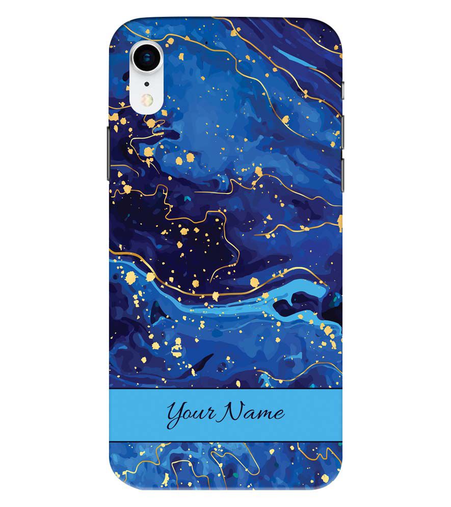 IK5007-Galaxy Blue with Name Back Cover for Apple iPhone XR