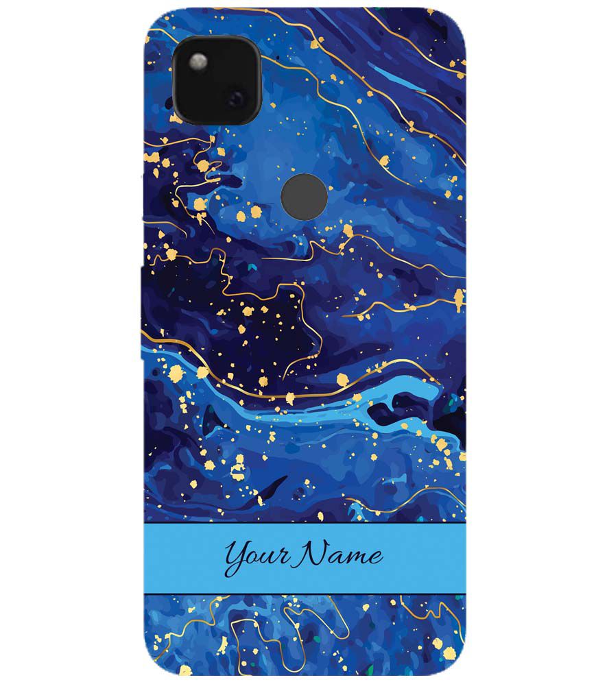 IK5007-Galaxy Blue with Name Back Cover for Google Pixel 4a