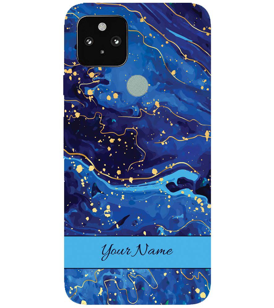 IK5007-Galaxy Blue with Name Back Cover for Google Pixel 5