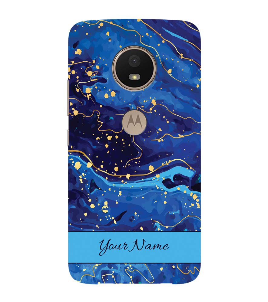 IK5007-Galaxy Blue with Name Back Cover for Motorola Moto E4 Plus