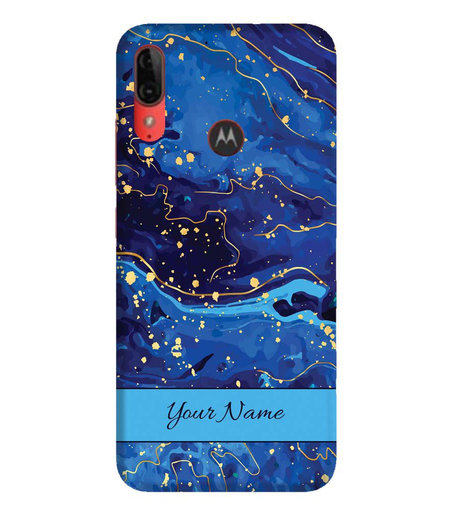 IK5007-Galaxy Blue with Name Back Cover for Motorola Moto E6s