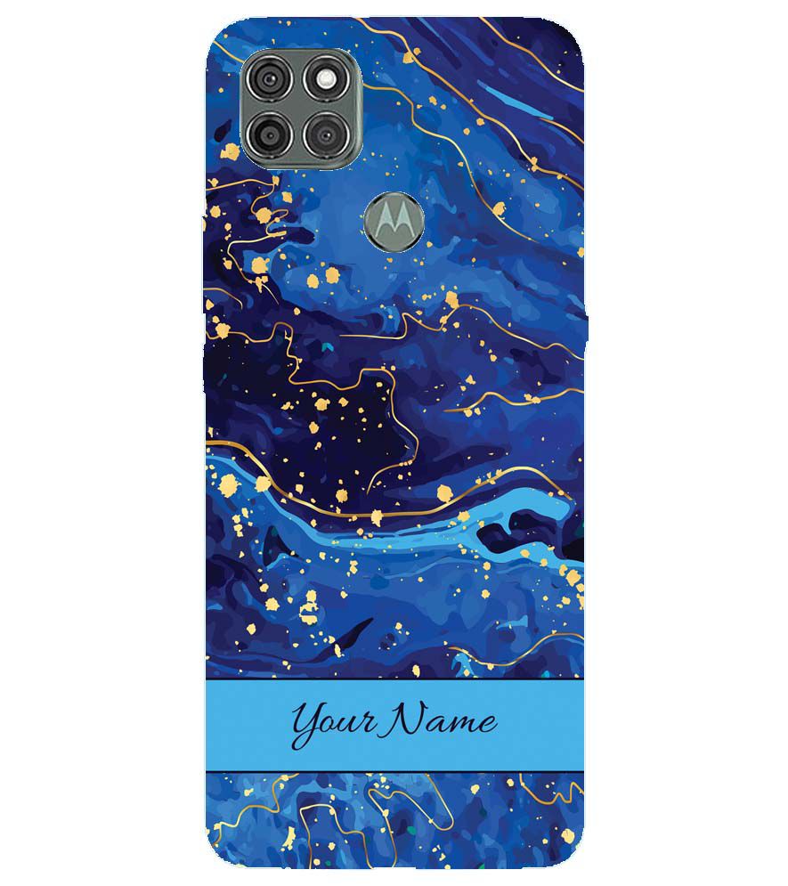 IK5007-Galaxy Blue with Name Back Cover for Motorola Moto G9 Power