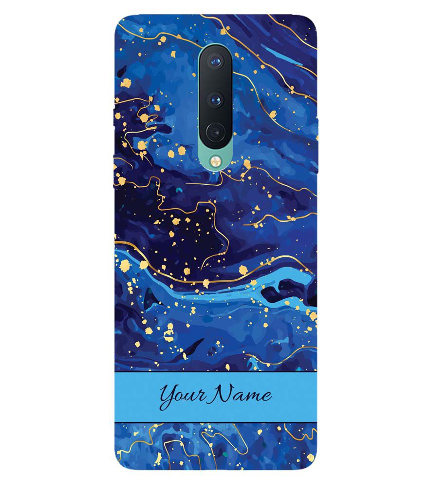 IK5007-Galaxy Blue with Name Back Cover for OnePlus 8