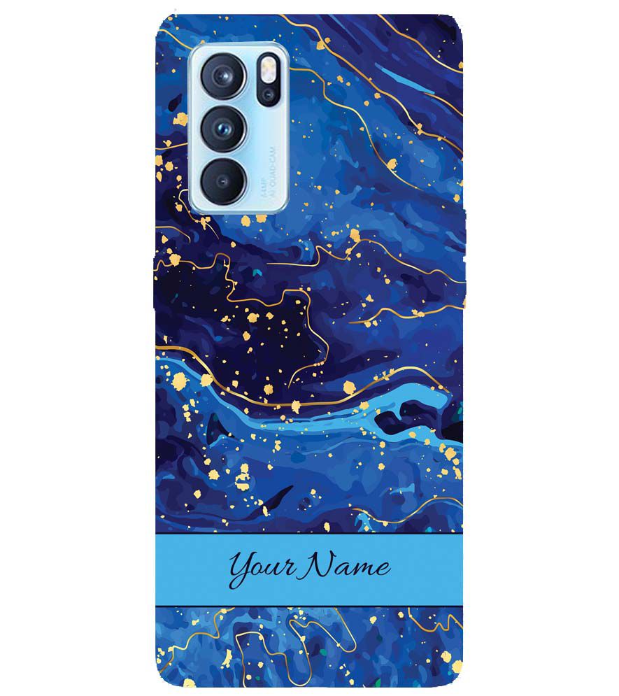 IK5007-Galaxy Blue with Name Back Cover for Oppo Reno6 5G