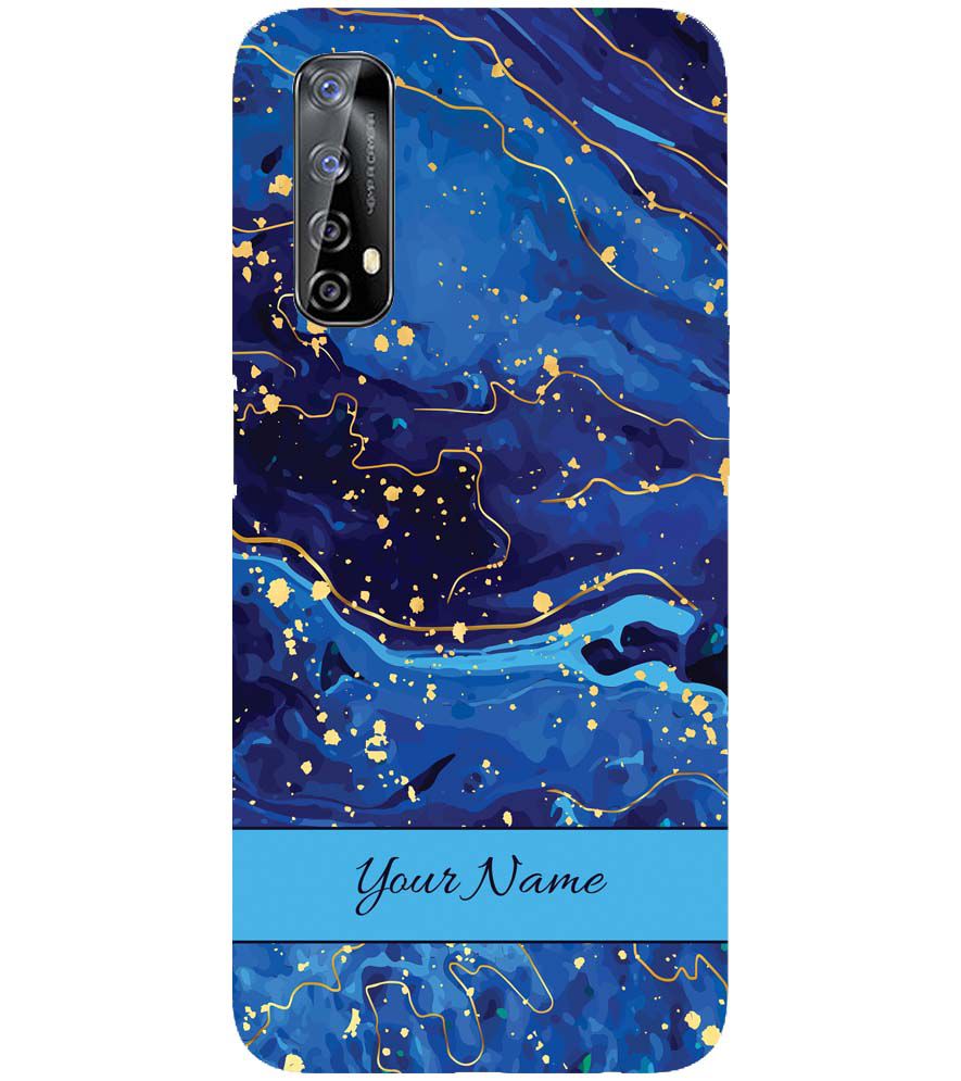 IK5007-Galaxy Blue with Name Back Cover for Realme 7