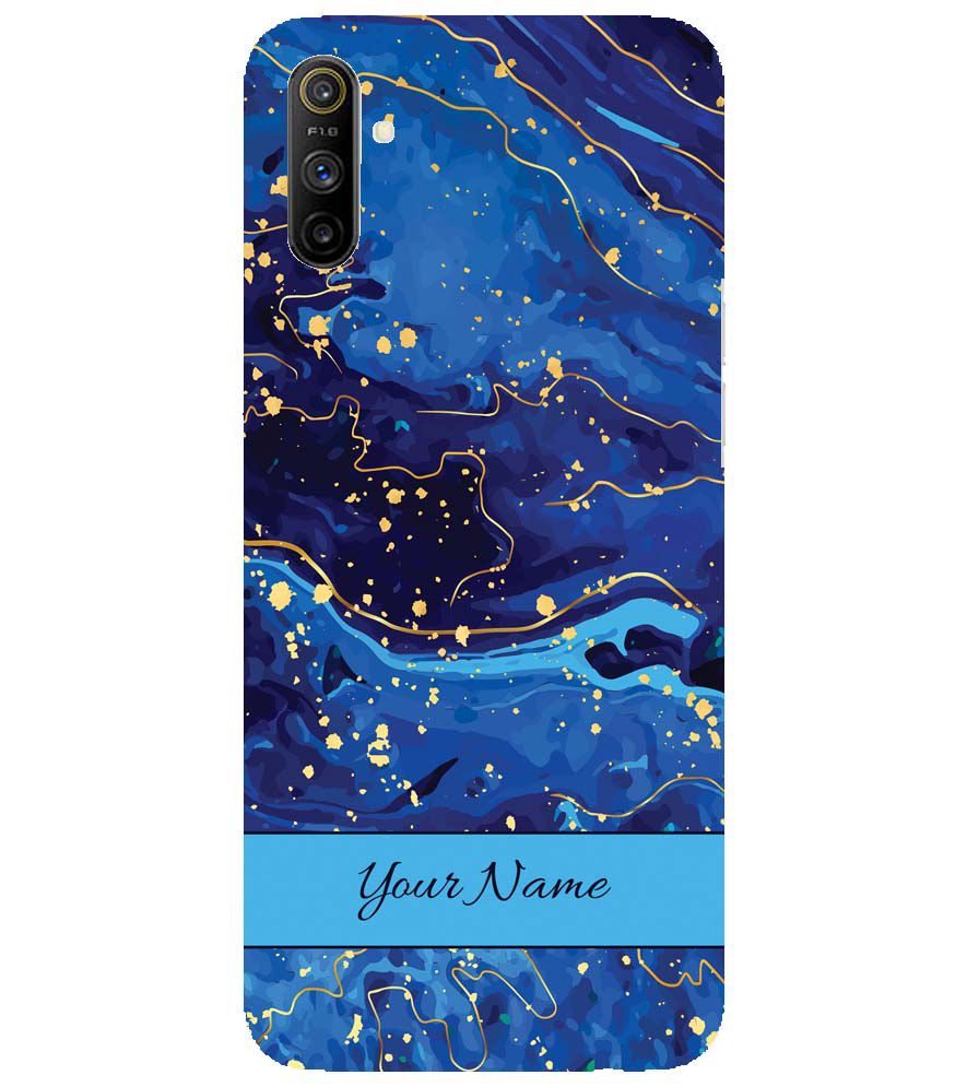 IK5007-Galaxy Blue with Name Back Cover for Realme Narzo 10A