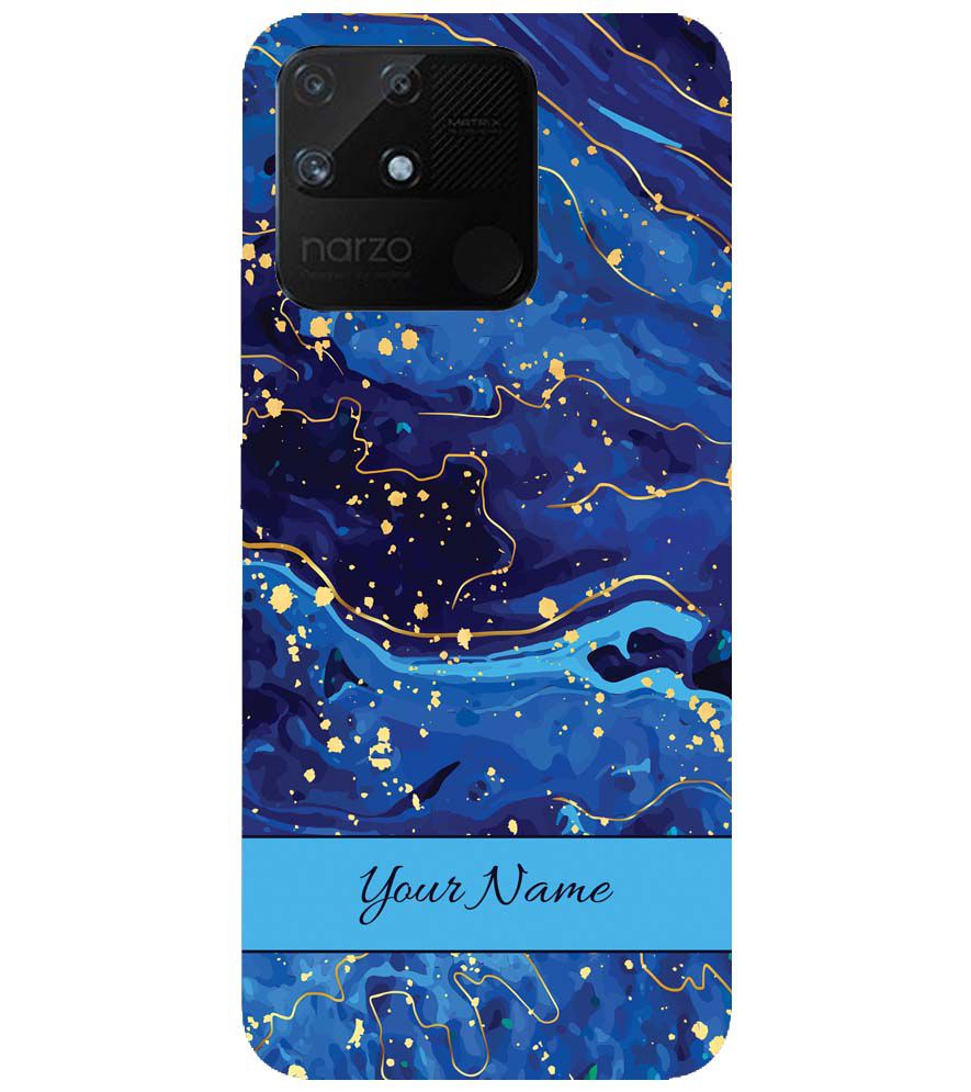 IK5007-Galaxy Blue with Name Back Cover for Realme Narzo 50A