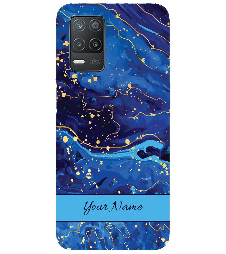 IK5007-Galaxy Blue with Name Back Cover for Realme V13 5G