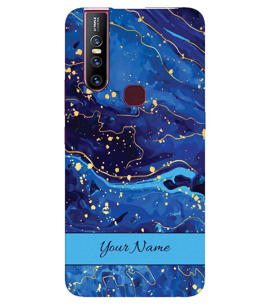 IK5007-Galaxy Blue with Name Back Cover for Vivo V15