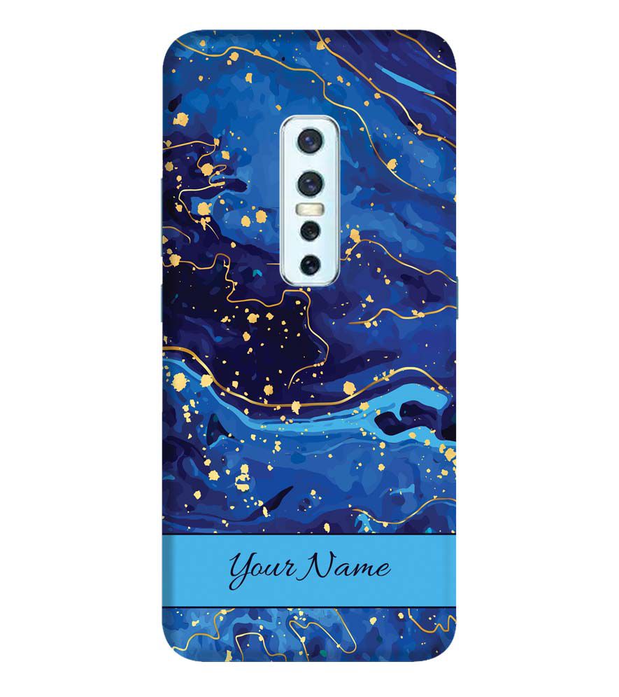 IK5007-Galaxy Blue with Name Back Cover for Vivo V17 Pro