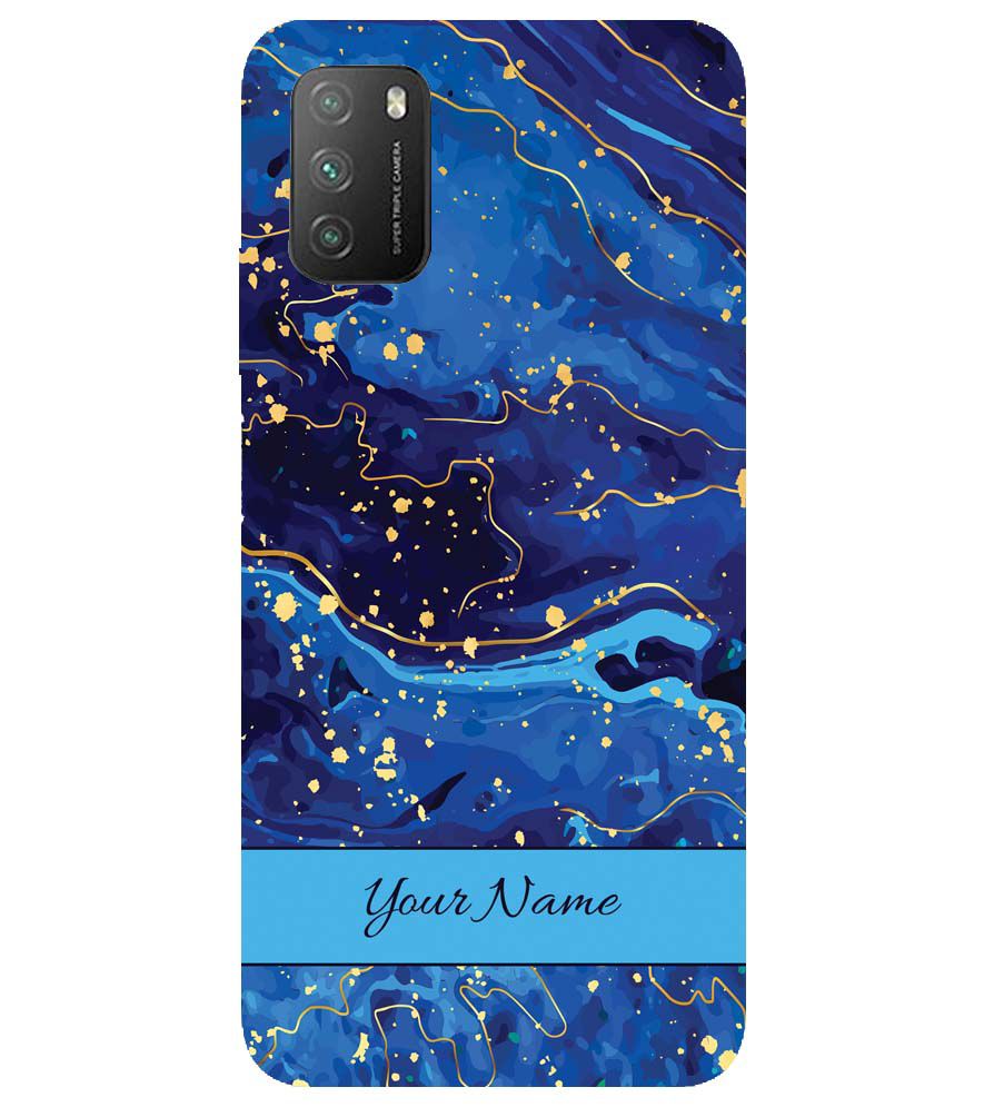 IK5007-Galaxy Blue with Name Back Cover for Xiaomi Poco M3