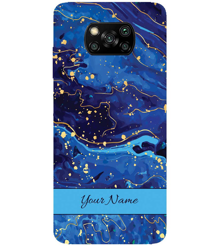 IK5007-Galaxy Blue with Name Back Cover for Xiaomi Poco X3