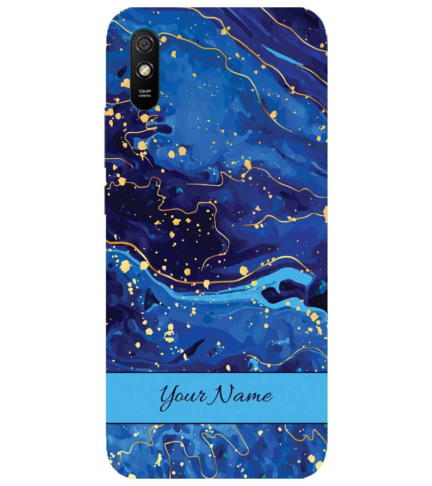 IK5007-Galaxy Blue with Name Back Cover for Xiaomi Redmi 9i