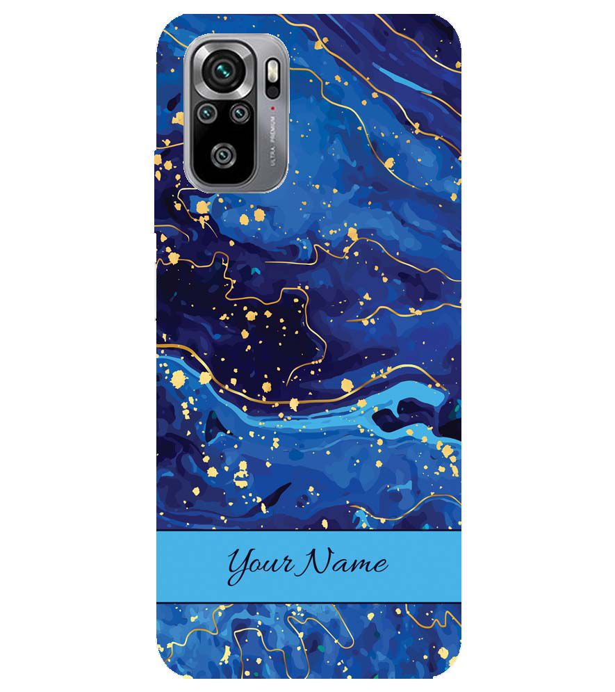 IK5007-Galaxy Blue with Name Back Cover for Xiaomi Redmi Note 10