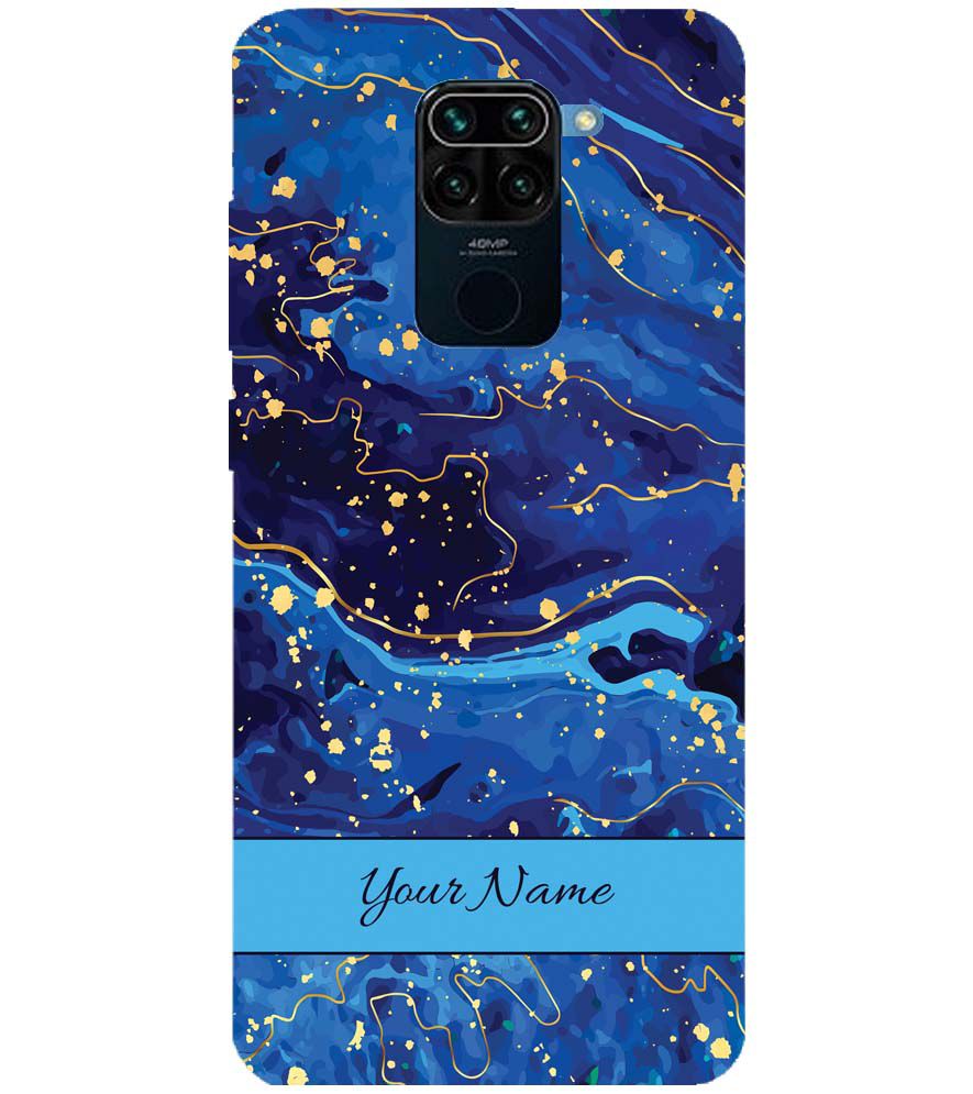 IK5007-Galaxy Blue with Name Back Cover for Xiaomi Redmi Note 9