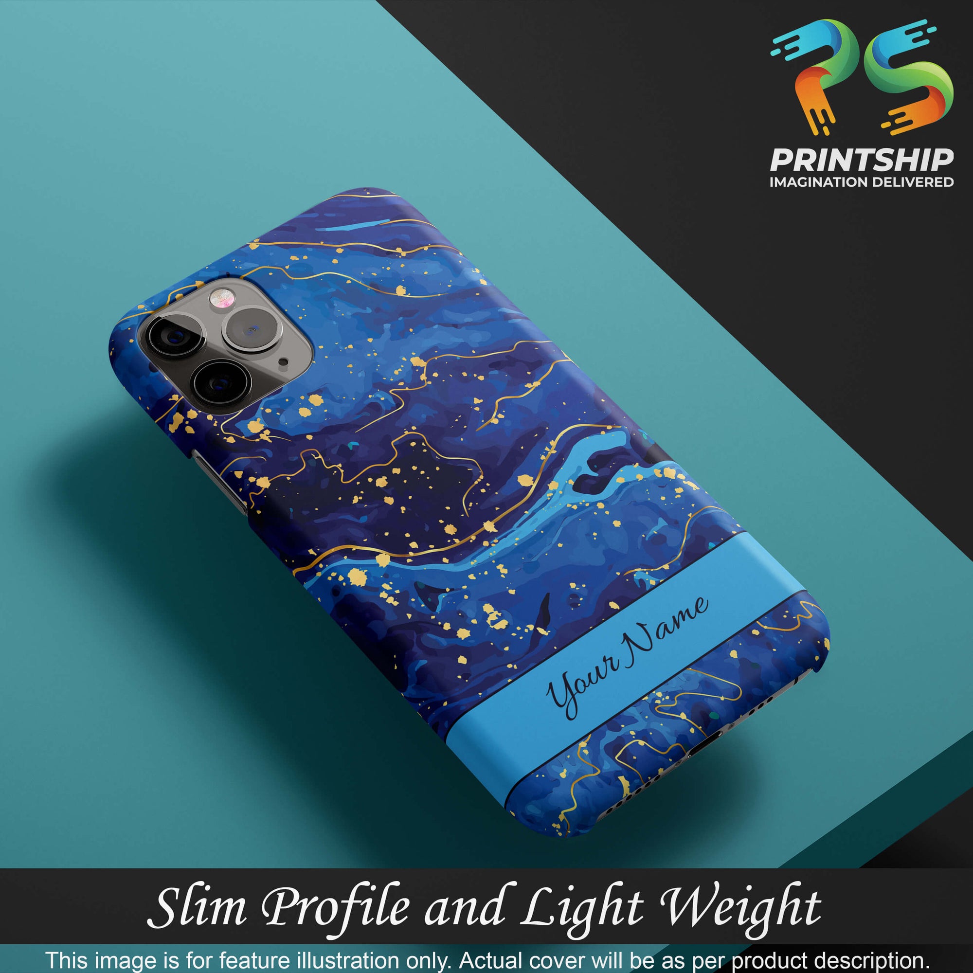 IK5007-Galaxy Blue with Name Back Cover for Vivo V17 Pro-Image4