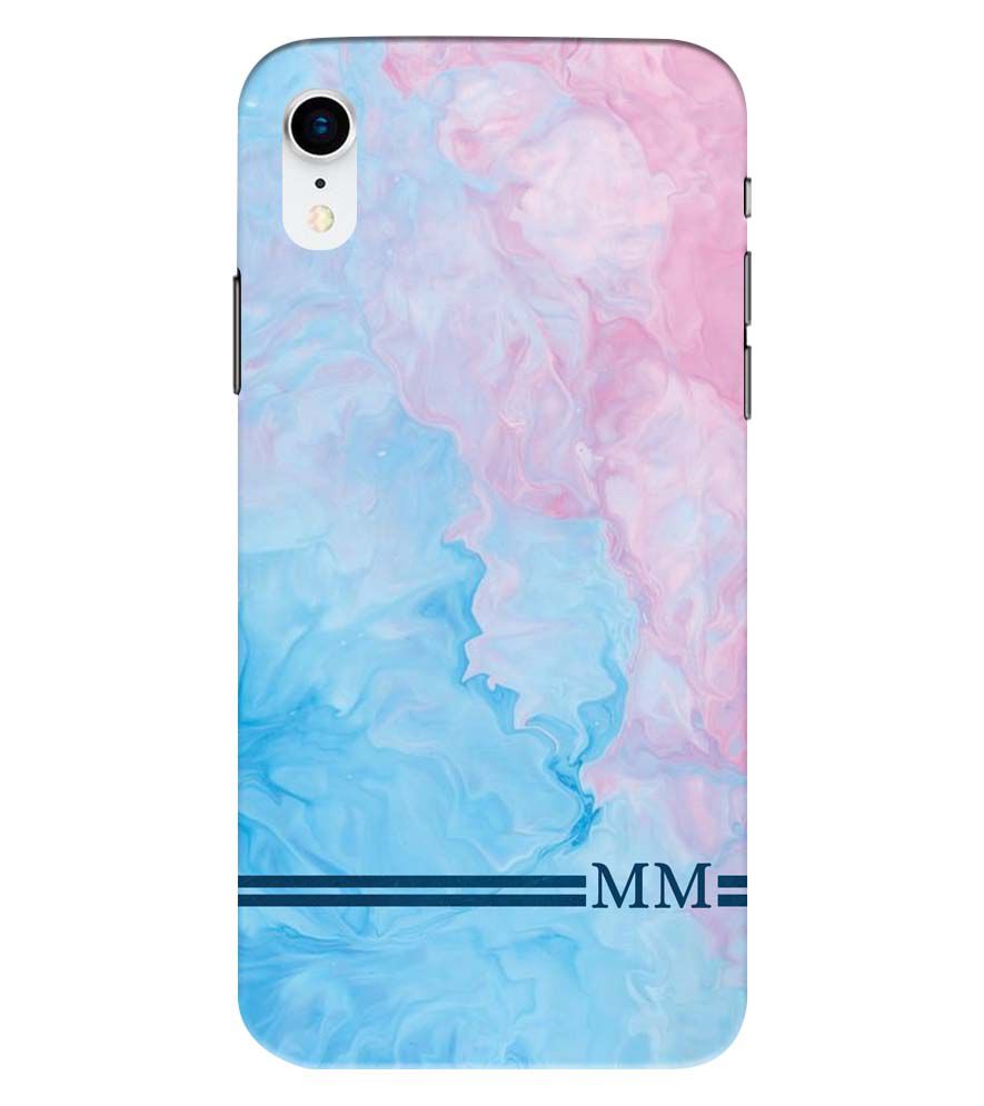 IK5008-Classic Marble with Initials Back Cover for Apple iPhone XR