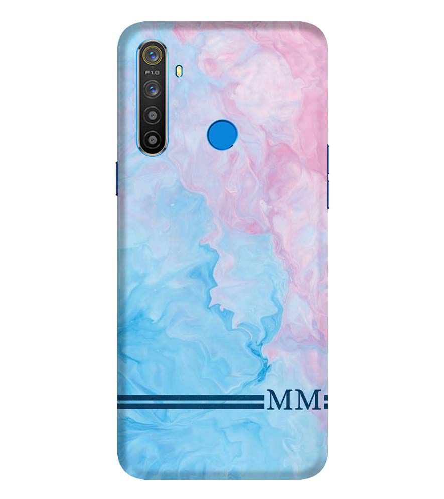 IK5008-Classic Marble with Initials Back Cover for Realme 5