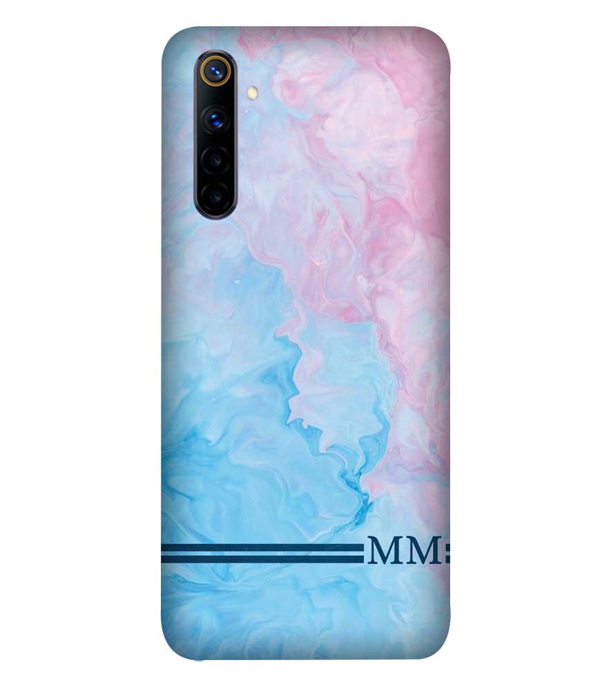 IK5008-Classic Marble with Initials Back Cover for Realme 6i