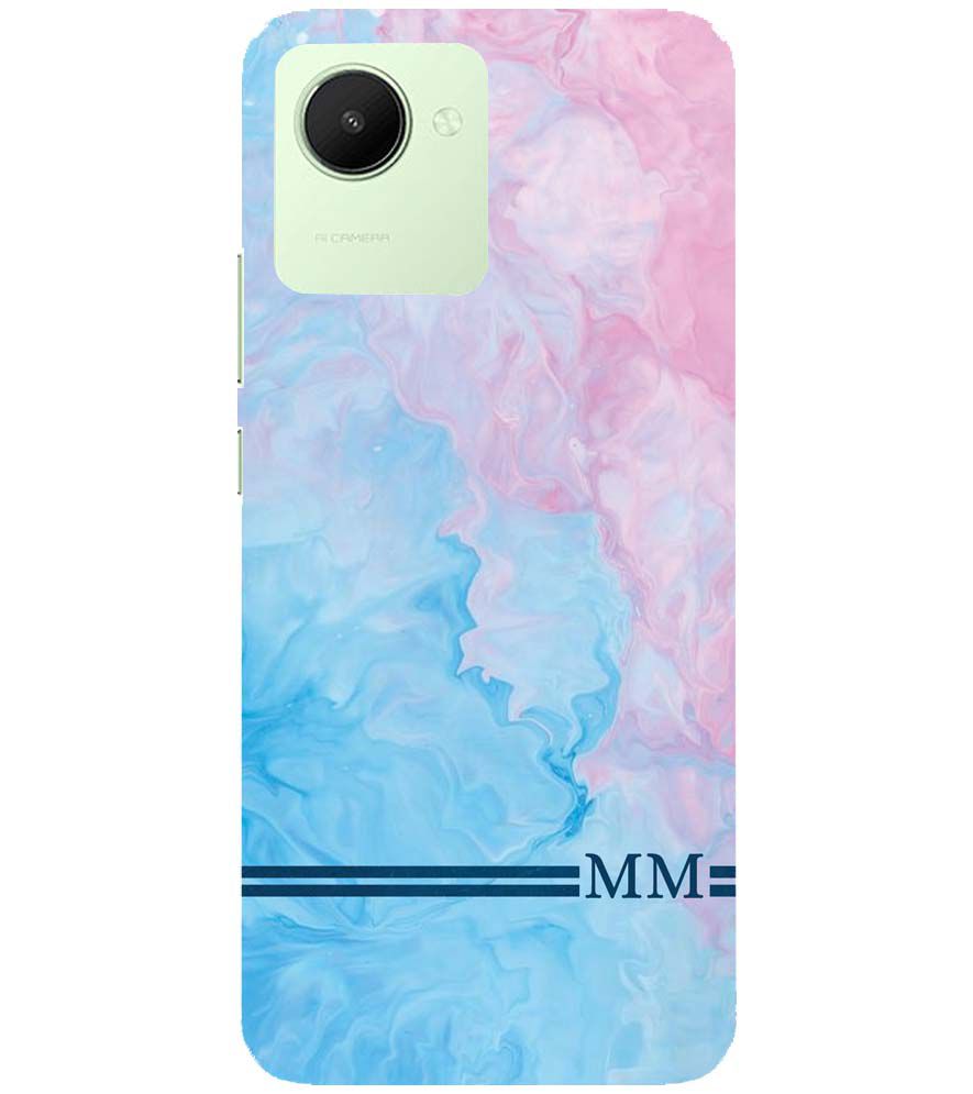 IK5008-Classic Marble with Initials Back Cover for Realme C30