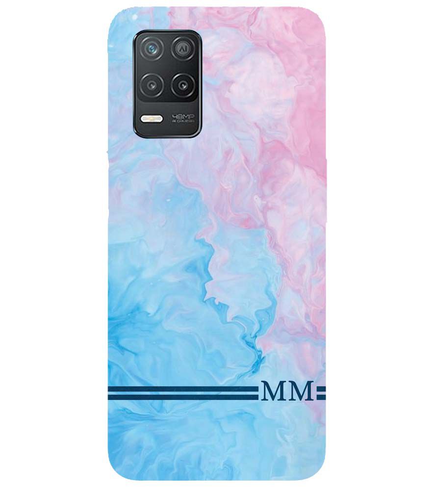 IK5008-Classic Marble with Initials Back Cover for Realme V13 5G