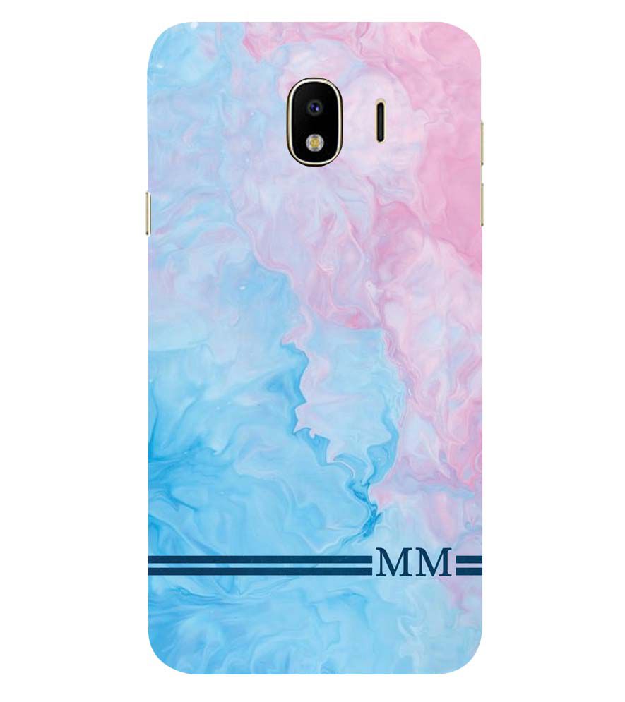 IK5008-Classic Marble with Initials Back Cover for Samsung Galaxy J4 (2018)